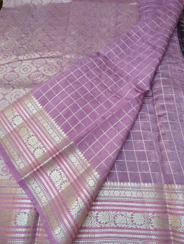 Raw Mango Checks - Pigment Indigo