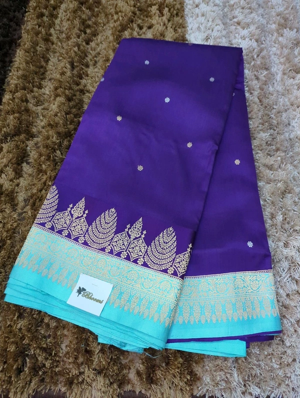 Pure Handloom Raw Mango Pattu - Pigment Indigo