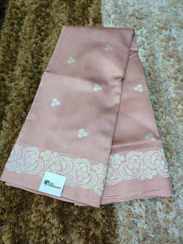 Pure Handloom Raw Mango  - Pink