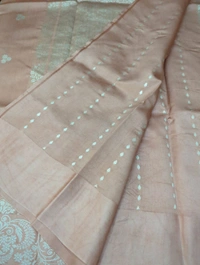 Pure Handloom Raw Mango  - Pink