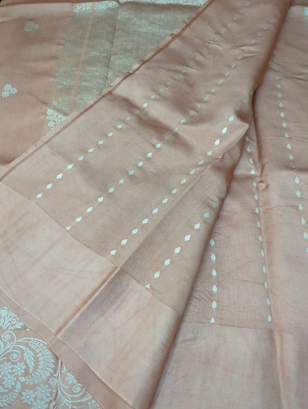 Pure Handloom Raw Mango  - Pink