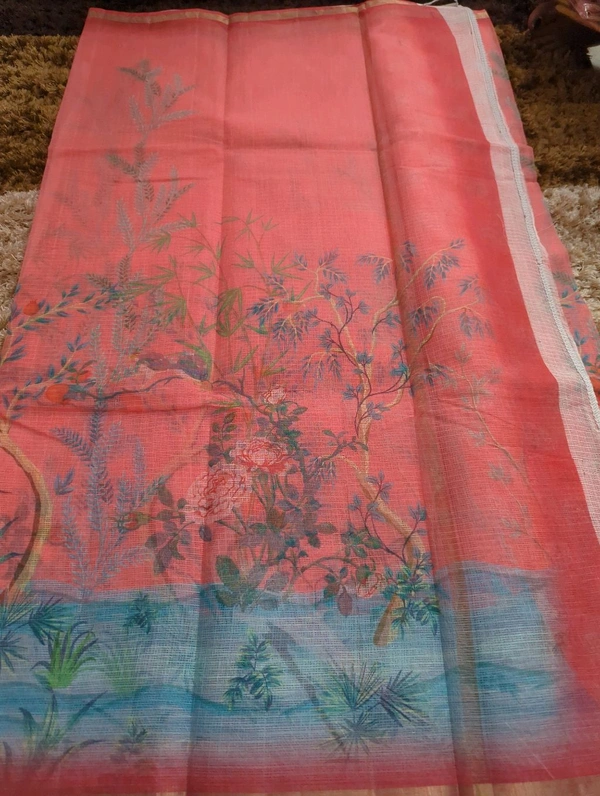 Pure Cotton Kota Digital  - Tickle Me Pink