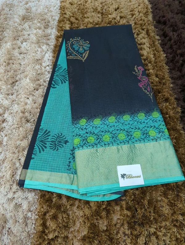 Pure Cotton Kota Block - Black