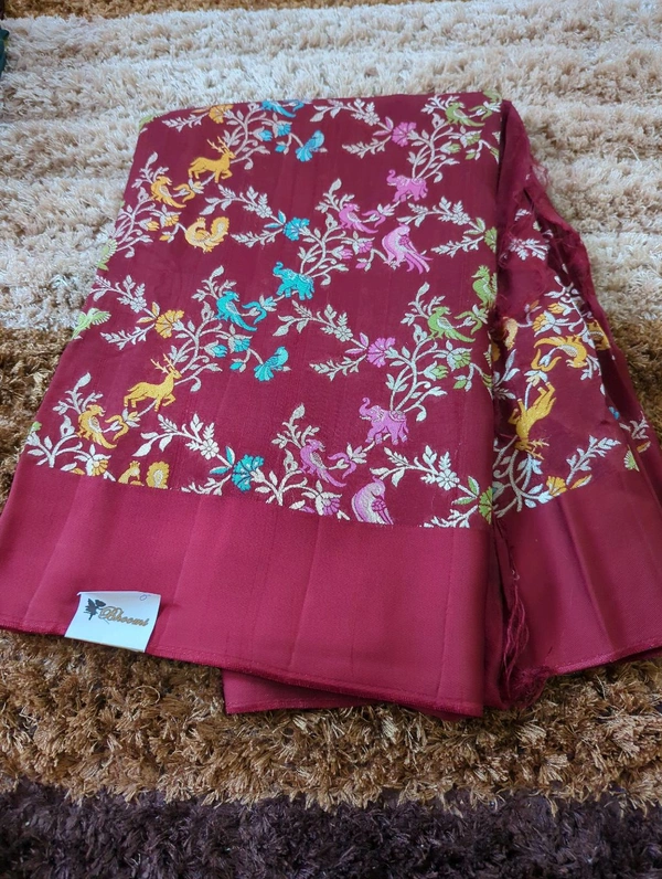 Pure Tussar Georgette  - Blush Pink 8