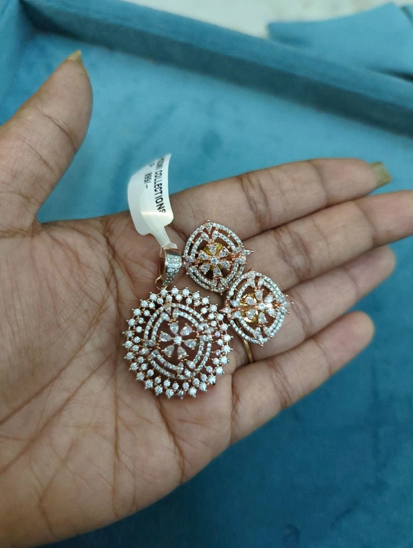 Rose Gold Polish Pendant Set  - Vz