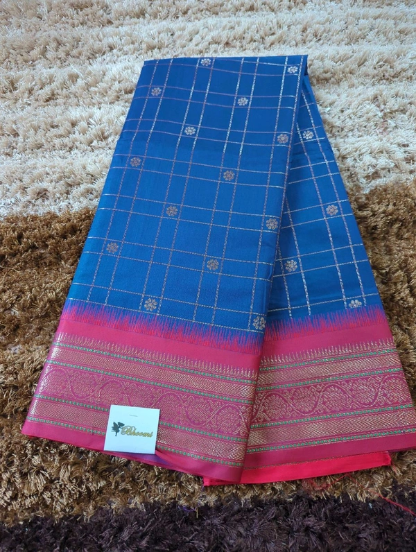 Beneras Paithani  - Navy Blue