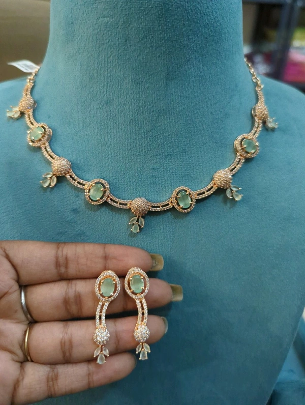 Rose Gold Copy Neck Set  - Vz, Jungle Mist