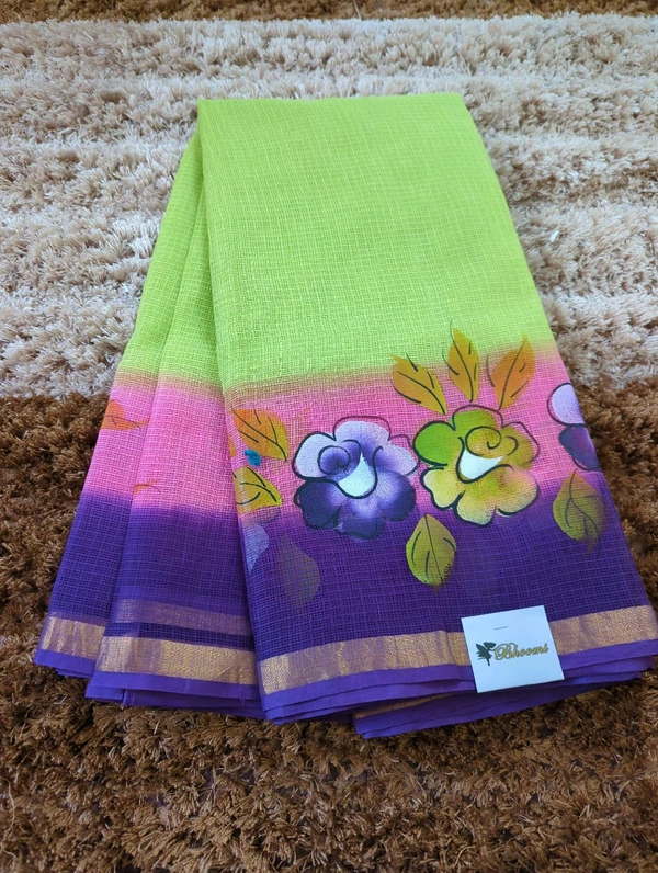 Pure Cotton Kota Block Print - Green