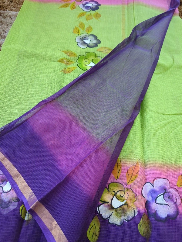 Pure Cotton Kota Block Print - Green