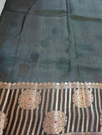 Pure Tusser Raw Mango - Teal