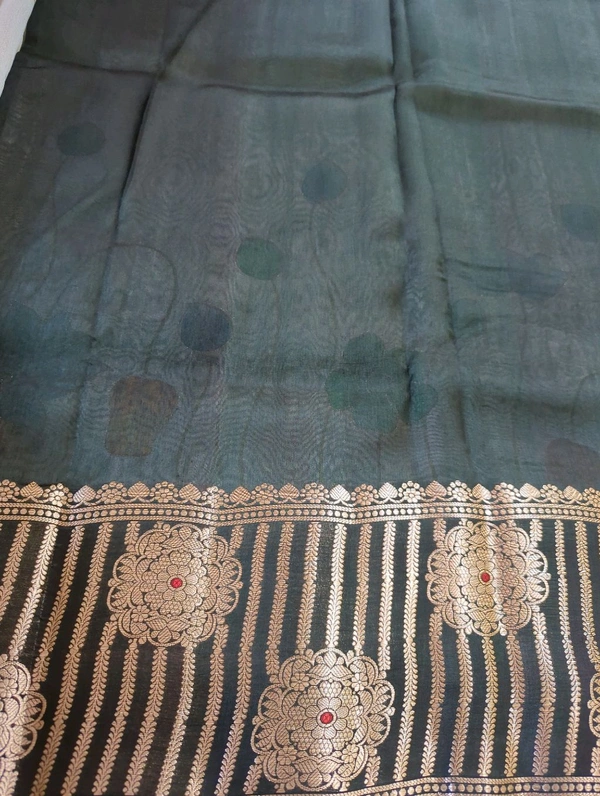 Pure Tusser Raw Mango - Teal