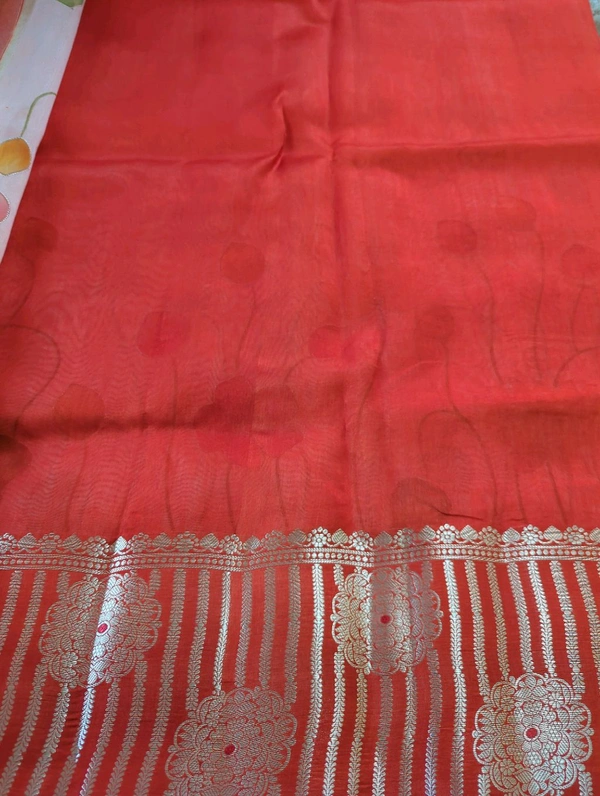 Pure Tusser Raw Mango - orange