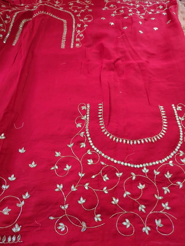 Tissue Crush With Handloom  - Peach Schnapps