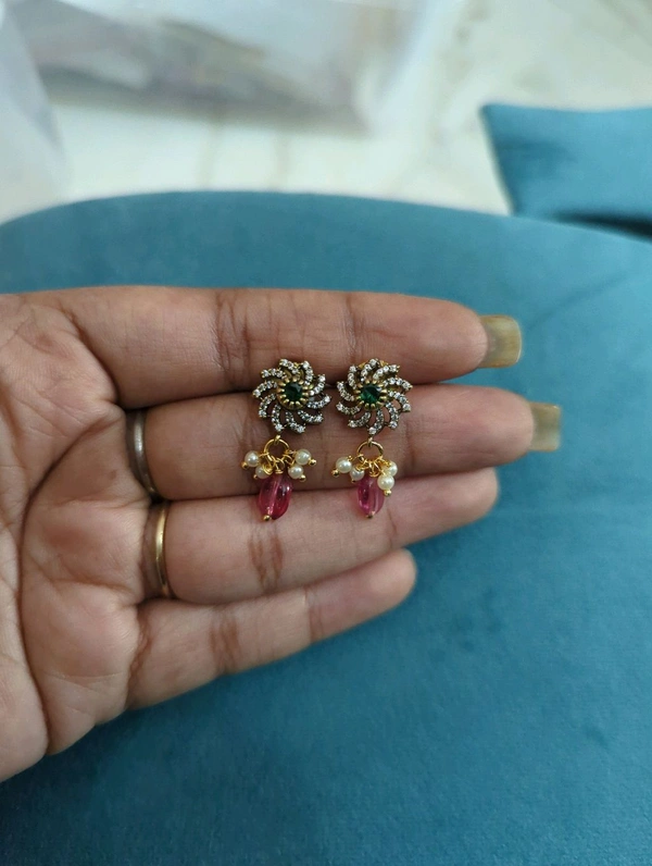 Victorian Earrings  - Vz, pink