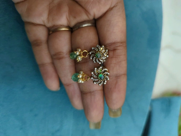 Victorian Earrings  - Vz, green