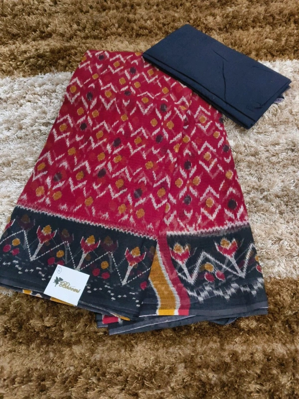 Pure Cotton Kota Block - Red 6