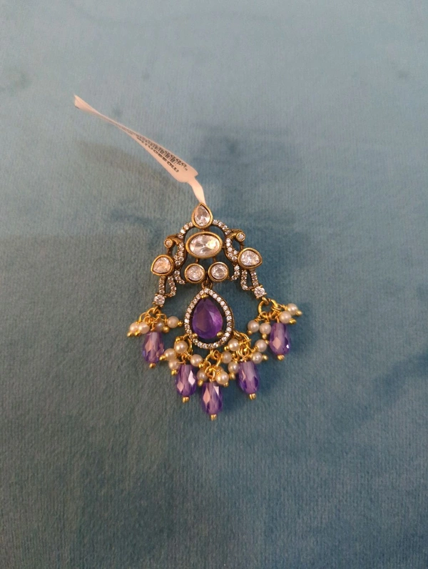 Mossonite Pendent  - Vz, Electric Violet