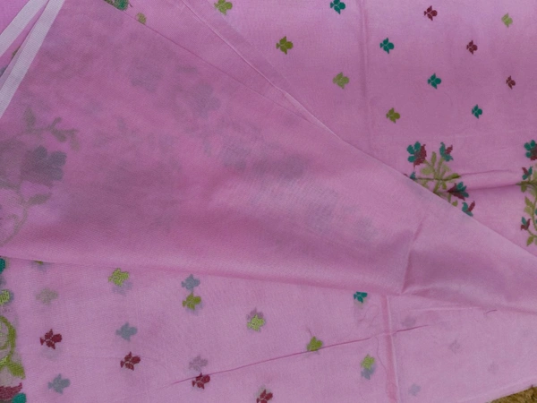 Pure Kota Super Net Embroidery  - Blush Pink