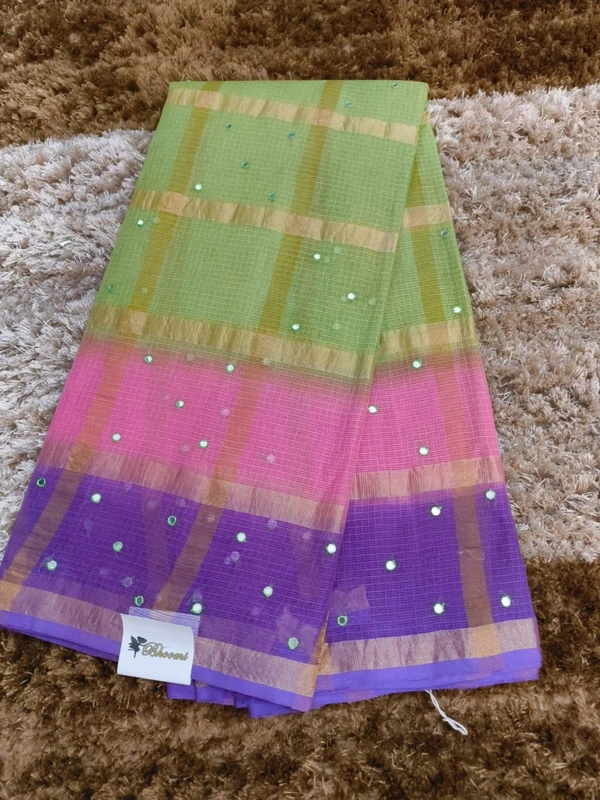 Pure Cotton Kota Weaving  - Green