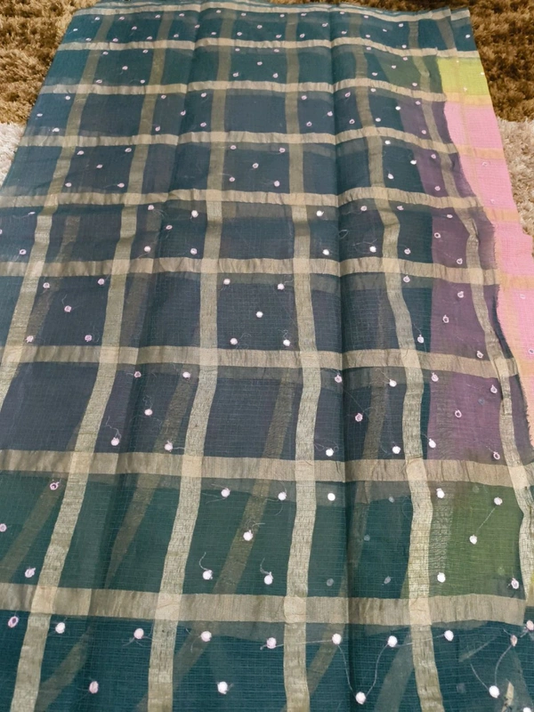 Pure Cotton Kota Weaving  - Pink Lace