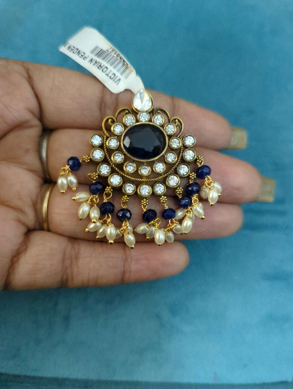 Victorian Pendant  - Vz, Navy Blue