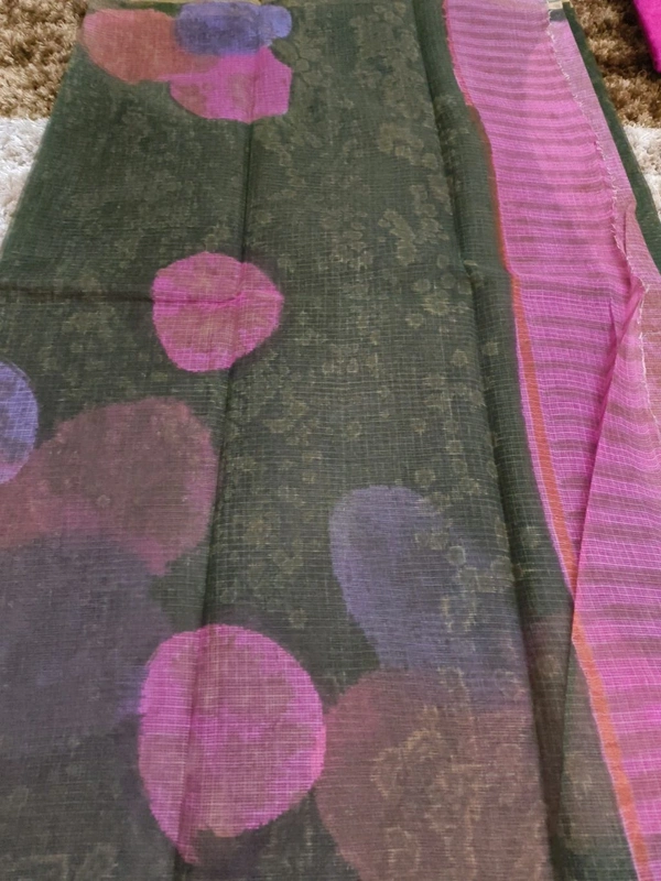 Pure Cotton Kota Block  - Lunar Green 6