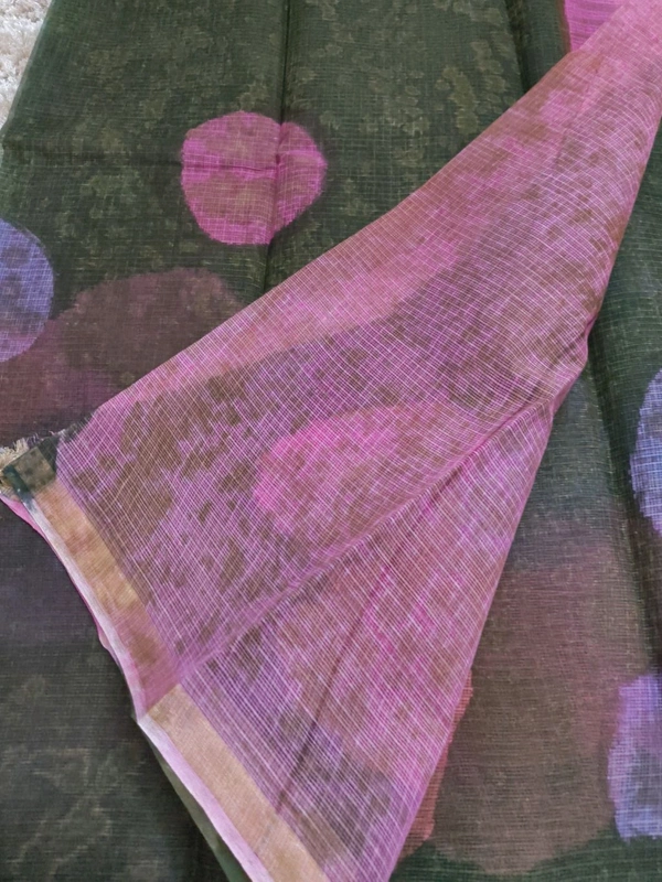 Pure Cotton Kota Block  - Lunar Green 6