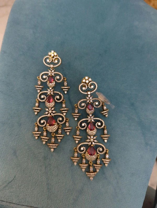 Designer Earrings  - Vz, pink