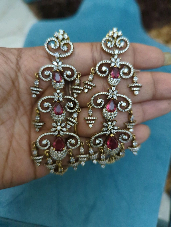 Designer Earrings  - Vz, pink