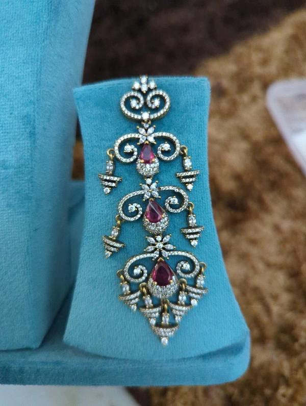 Designer Earrings  - Vz, pink