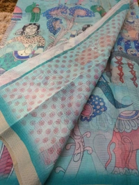 Pure Cotton Kota Digital  - Eastern Blue 3