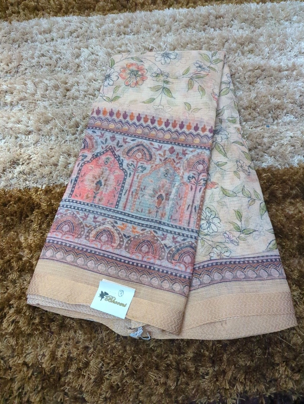 Pure Cotton Kota Digital  - Tan 4