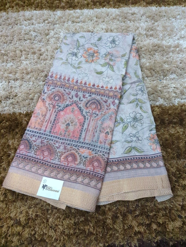 Pure Cotton Kota Digital  - Bone 7