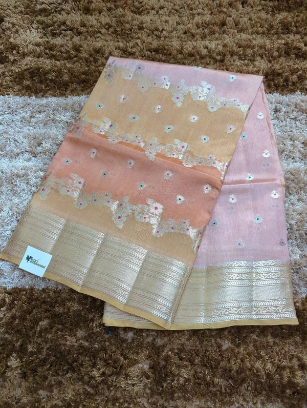 Pure Tusser Raw Mango  - Bone