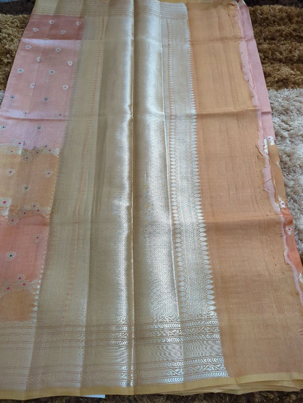 Pure Tusser Raw Mango  - Bone