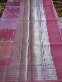 Pure Tusser Raw Mango  - Tickle Me Pink