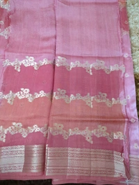 Pure Tusser Raw Mango  - Tickle Me Pink