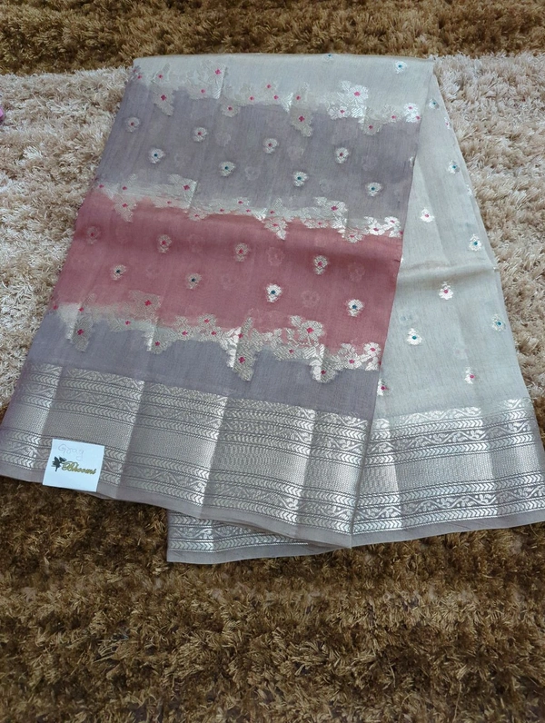 Pure Tusser Raw Mango  - Gray