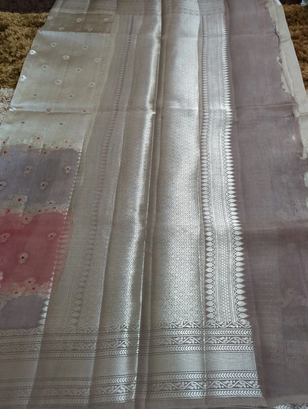 Pure Tusser Raw Mango  - Gray