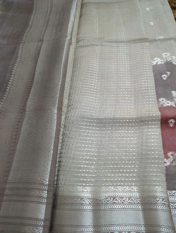 Pure Tusser Raw Mango  - Gray