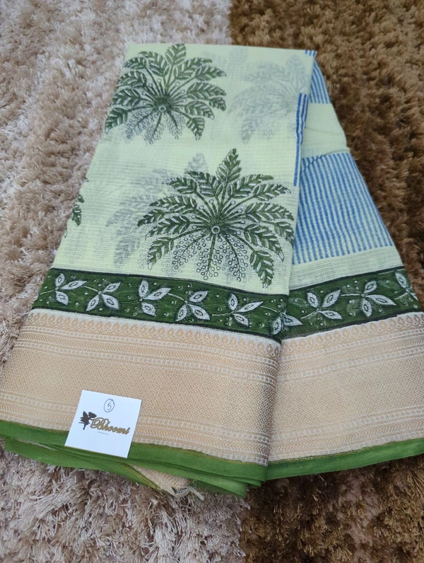 Pure Cotton Kota Block - Snowy Mint 5