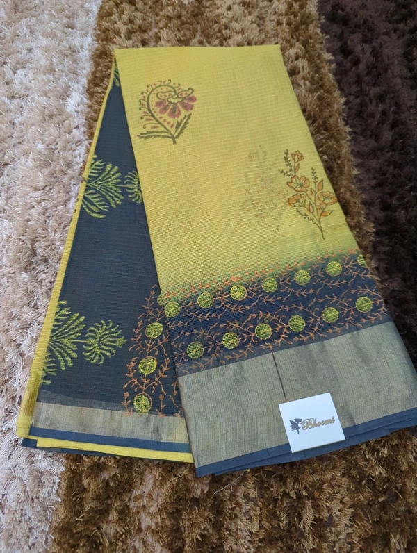 Pure Cotton Kota Block - Gold