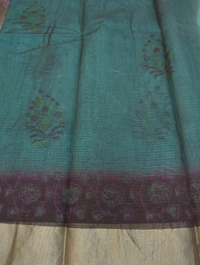 Pure Cotton Kota Block - Eastern Blue