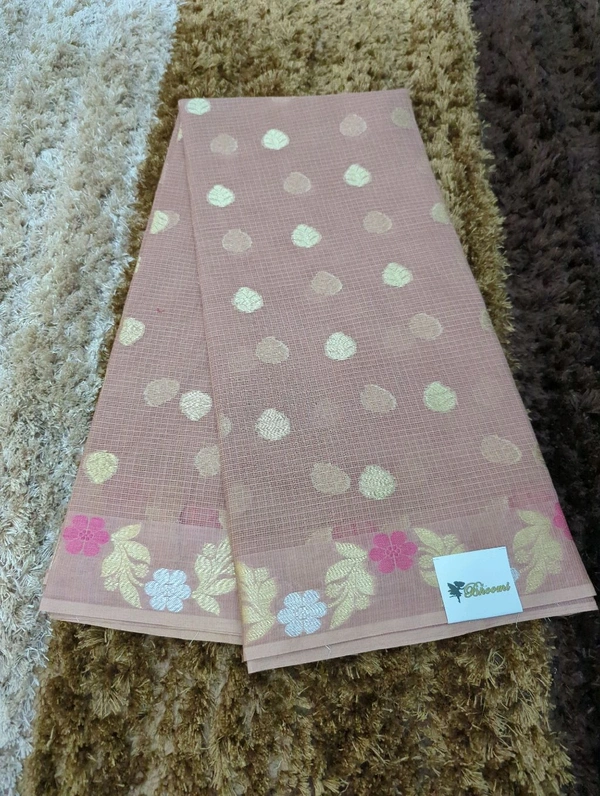 Pure Cotton Kota Weaving  - Bone