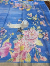 Pure Silk Kota Digital  - Blue 2