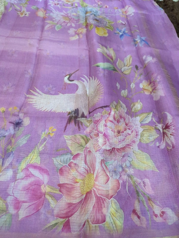 Pure Silk Kota Digital  - Wisteria 5