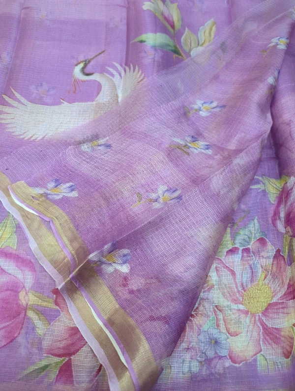 Pure Silk Kota Digital  - Wisteria 5