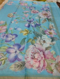 Pure Silk Kota Digital  - sky blue 1