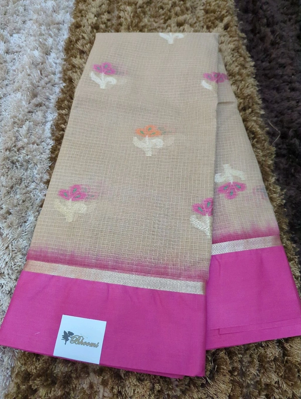 Pure Cotton Kota Weaving  - brown