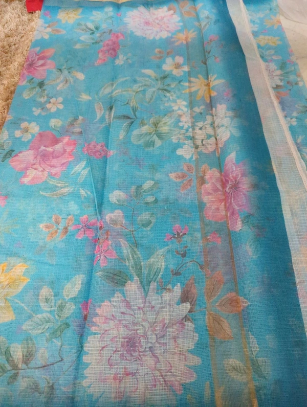 Pure Cotton Kota Digital  - sky blue 9